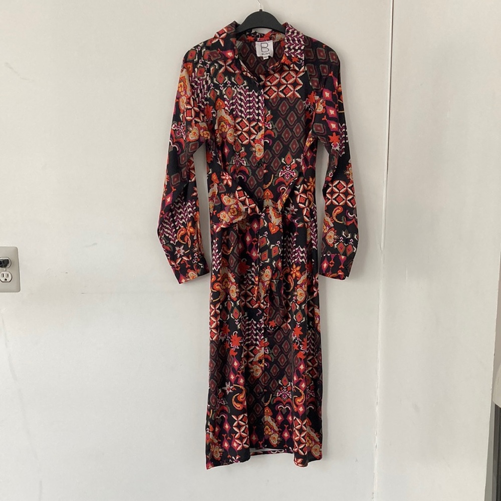Bliss Vibrant Geometric Midi Dress